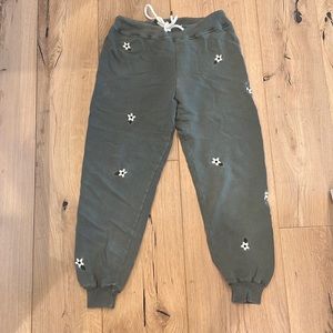 The great cropped sweatpants army green size 1